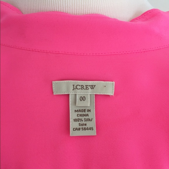 J. Crew Neon Silk Button Down Blythe Blouse - Picture 5 of 5